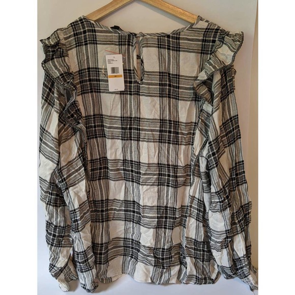 Jessica Simpson Plaid blouse with lace 3XL NWT - Picture 5 of 10